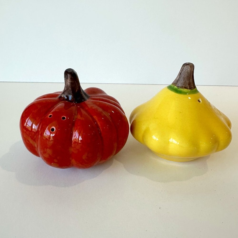 Squash & Pumpkin Thanksgiving Ceramic Salt & Pepper Shakers